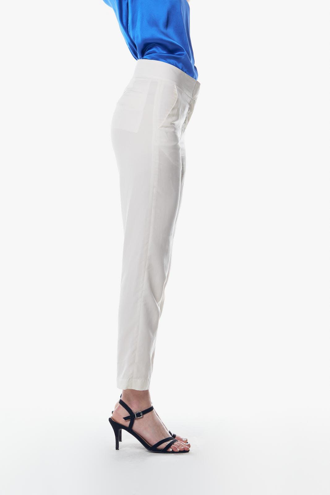 White Tailoring Slim Pants-4