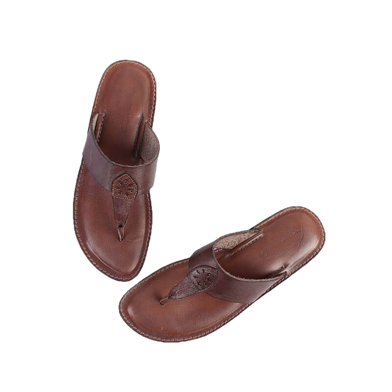 Evelyn Flat Leather Women Slippers-4