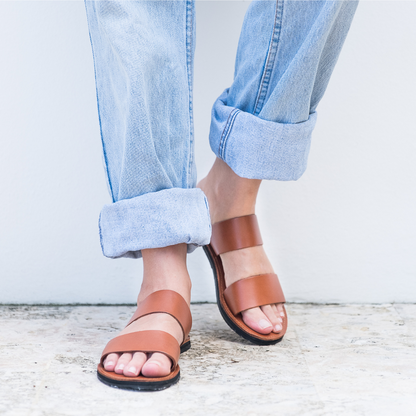 The Ophelia Leather Slide Sandal-1