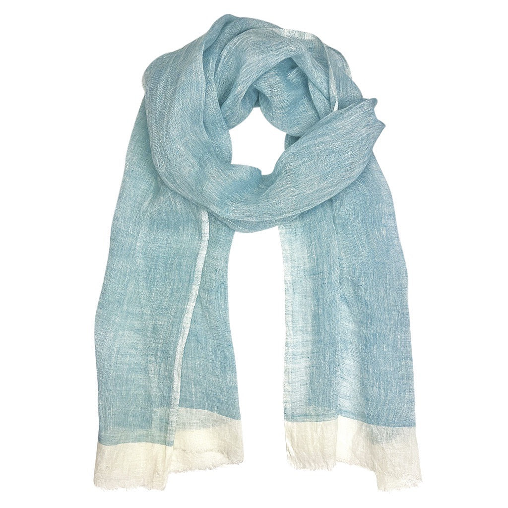 Gauze Linen Two Tone Scarf-4