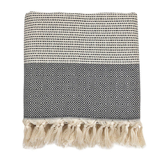 Diamond Stripe Turkish Throw-0