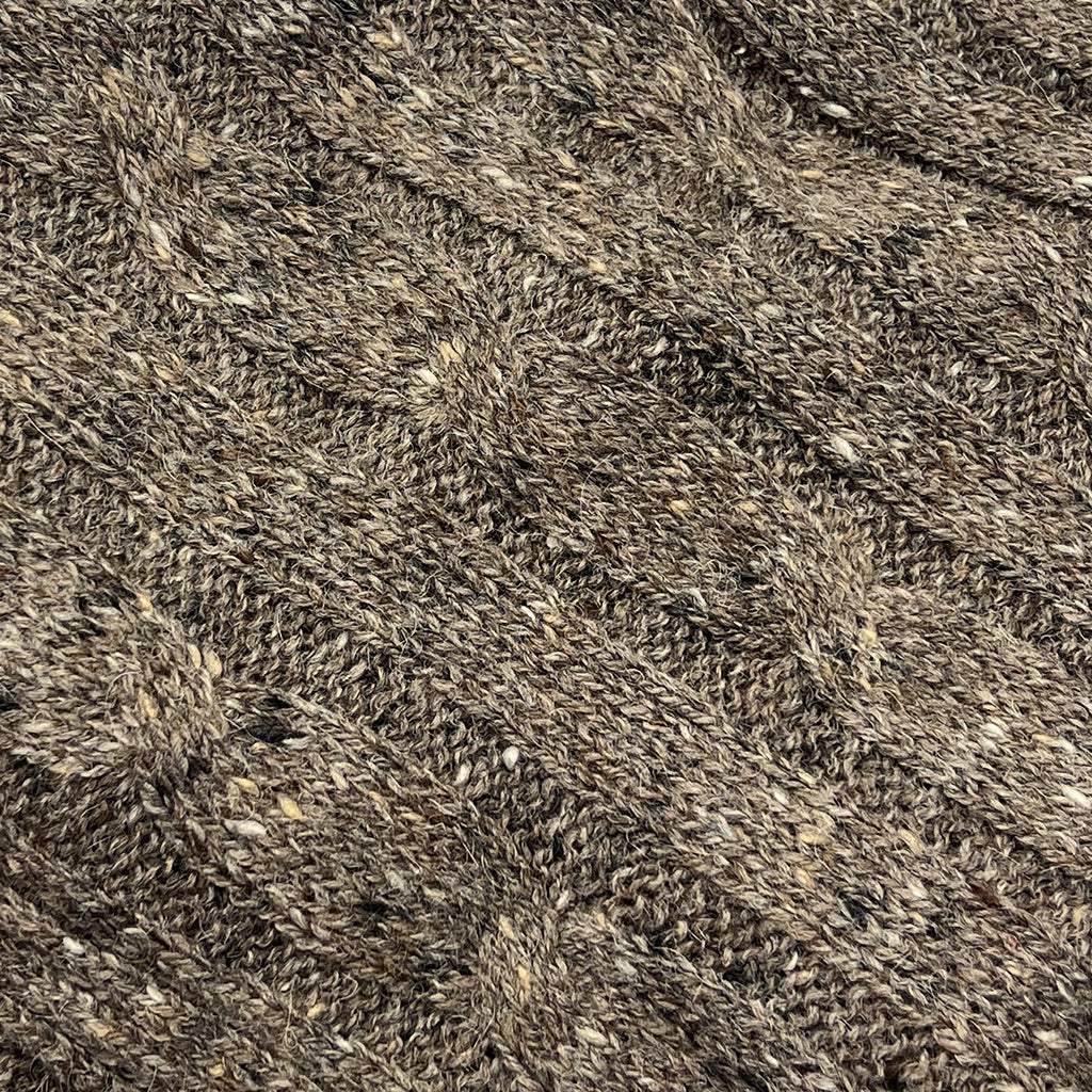 Mocha Cable Knit Alpaca Throw-3