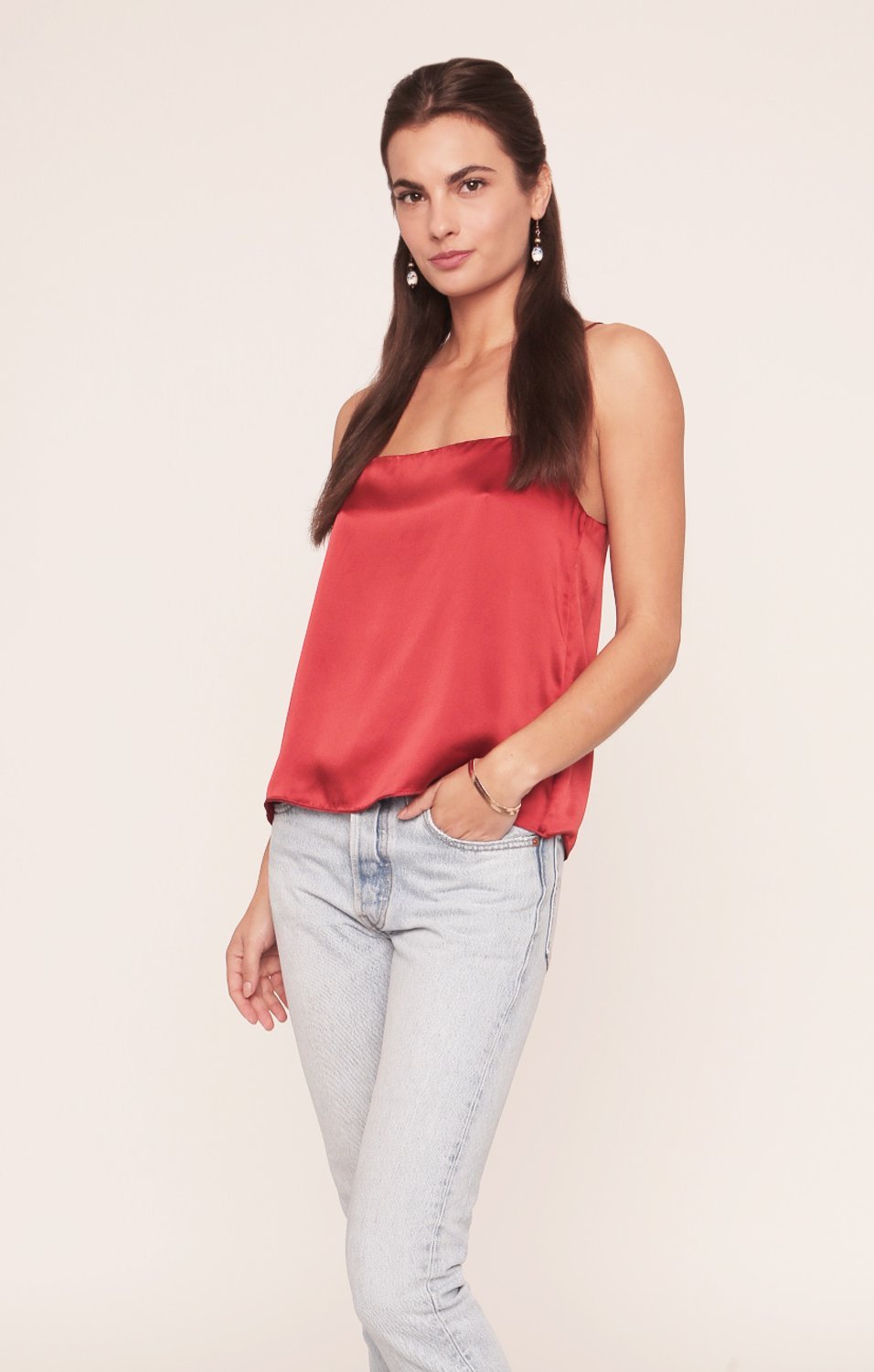 Corinne Silk Camisole | Burnt Orange-2