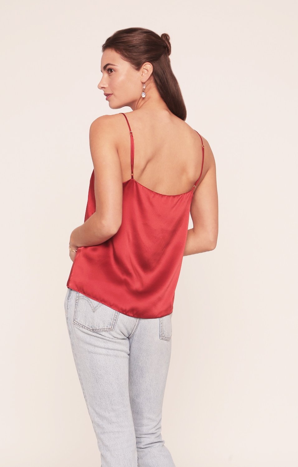 Corinne Silk Camisole | Burnt Orange-3