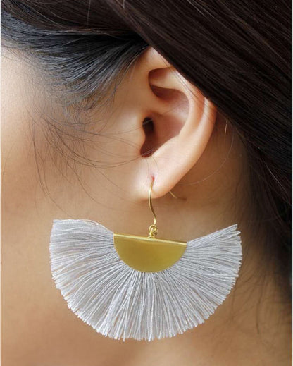 Half Moon Fan Earrings-2