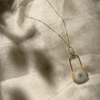 Solar Quartz Eye Necklace-2