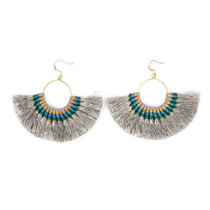 Tassel Fan Earrings-0