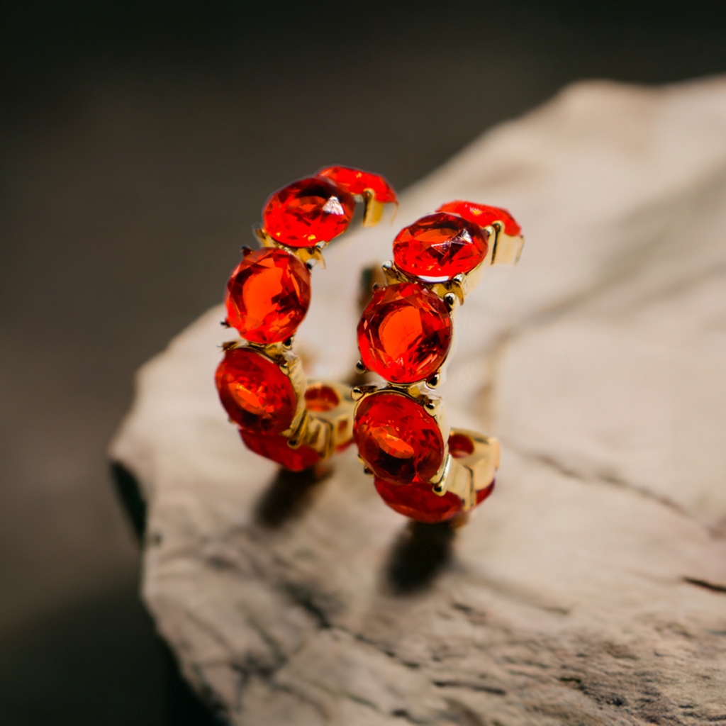 Crimson Elegance Earrings-0