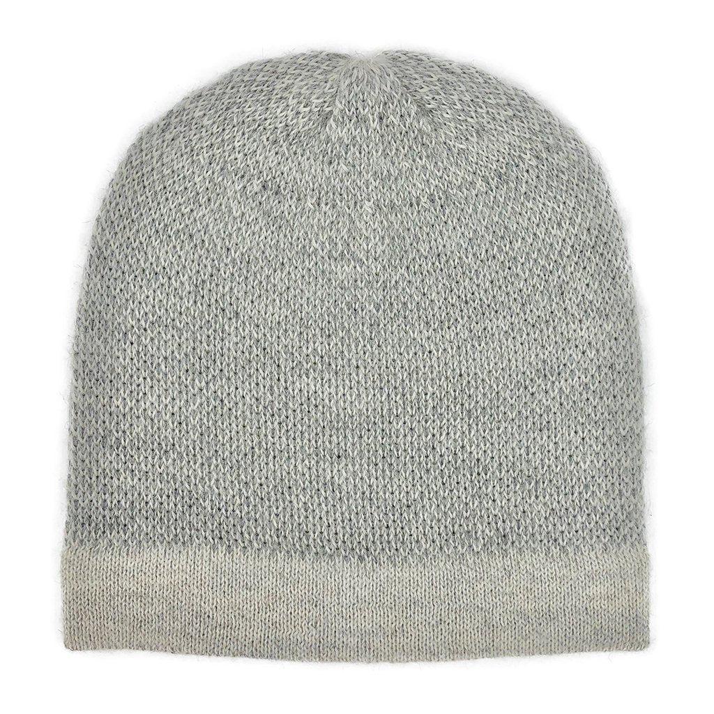 Gray Interwoven Alpaca Beanie-2