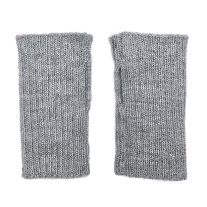 Gray Minimalist Alpaca Gloves-0