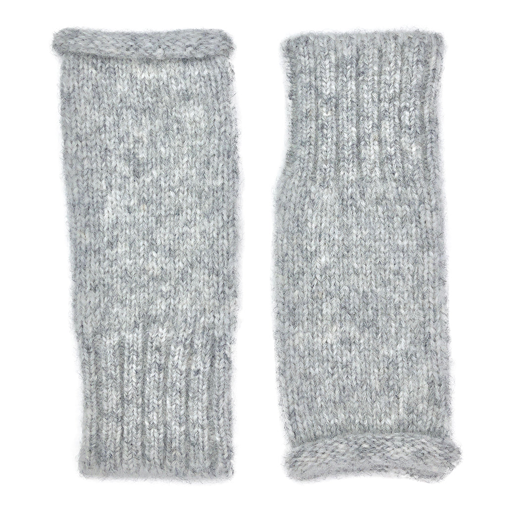 Gray Essential Knit Alpaca Gloves-0