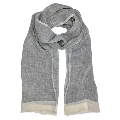 Gauze Linen Two Tone Scarf-2