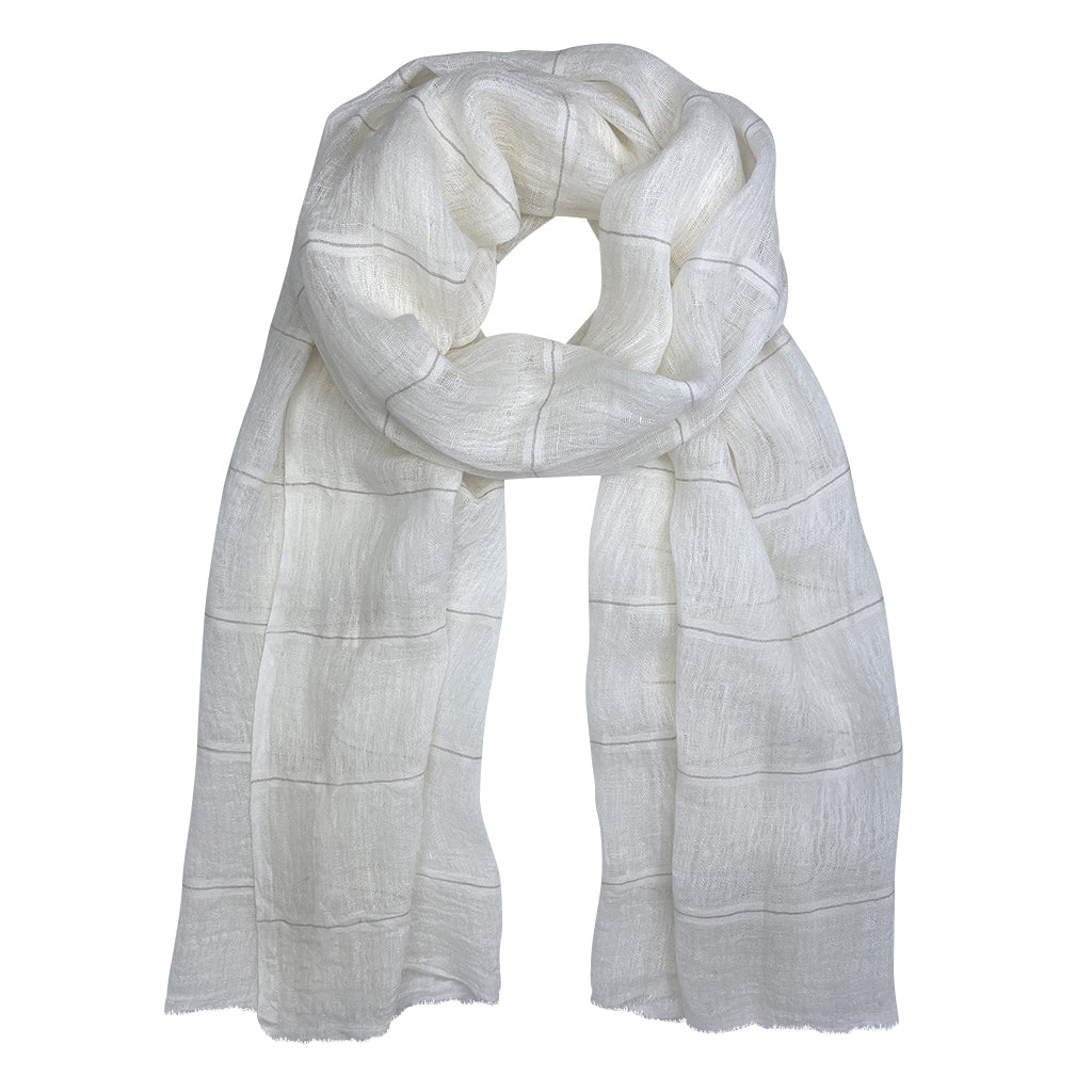 Gauze Stripe Linen Wrap-3