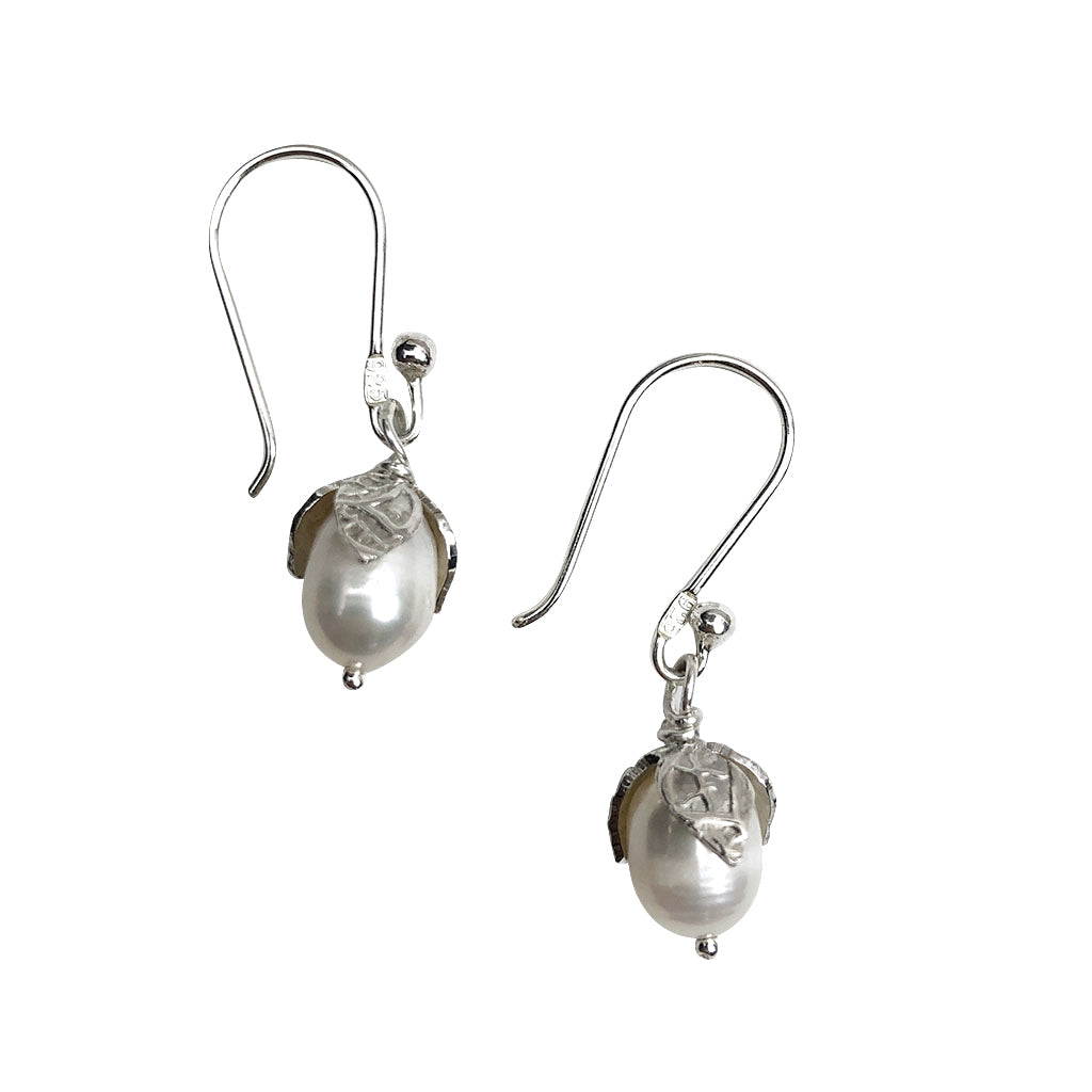 Freshwater Pearl Teardrop Earrings-0