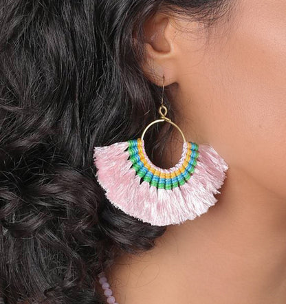 Tassel Fan Earrings-4