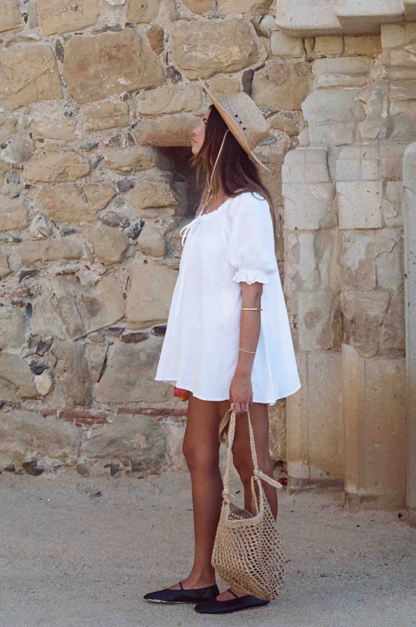 Portofino Dress - White Linen Dress-1