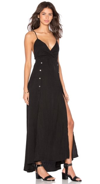 Serrano Dress | Black | White-0