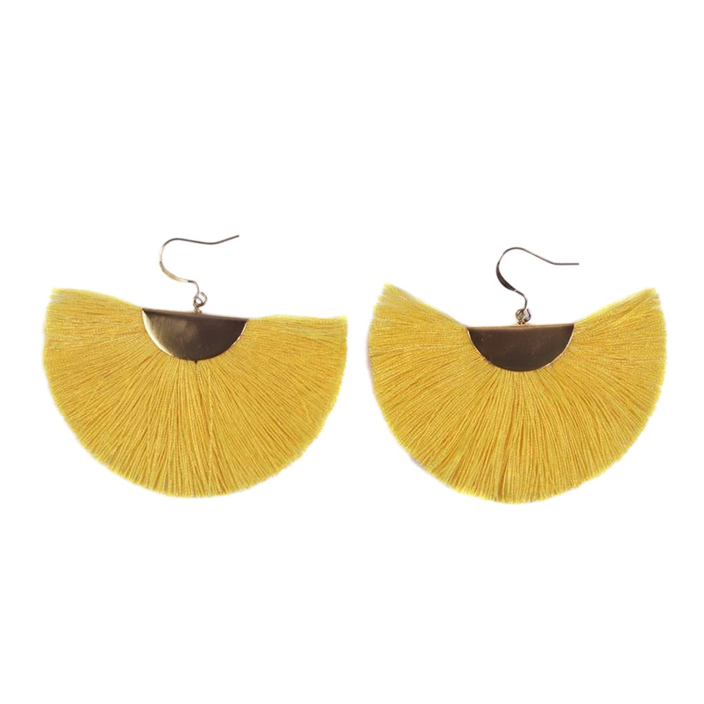 Half Moon Fan Earrings-4