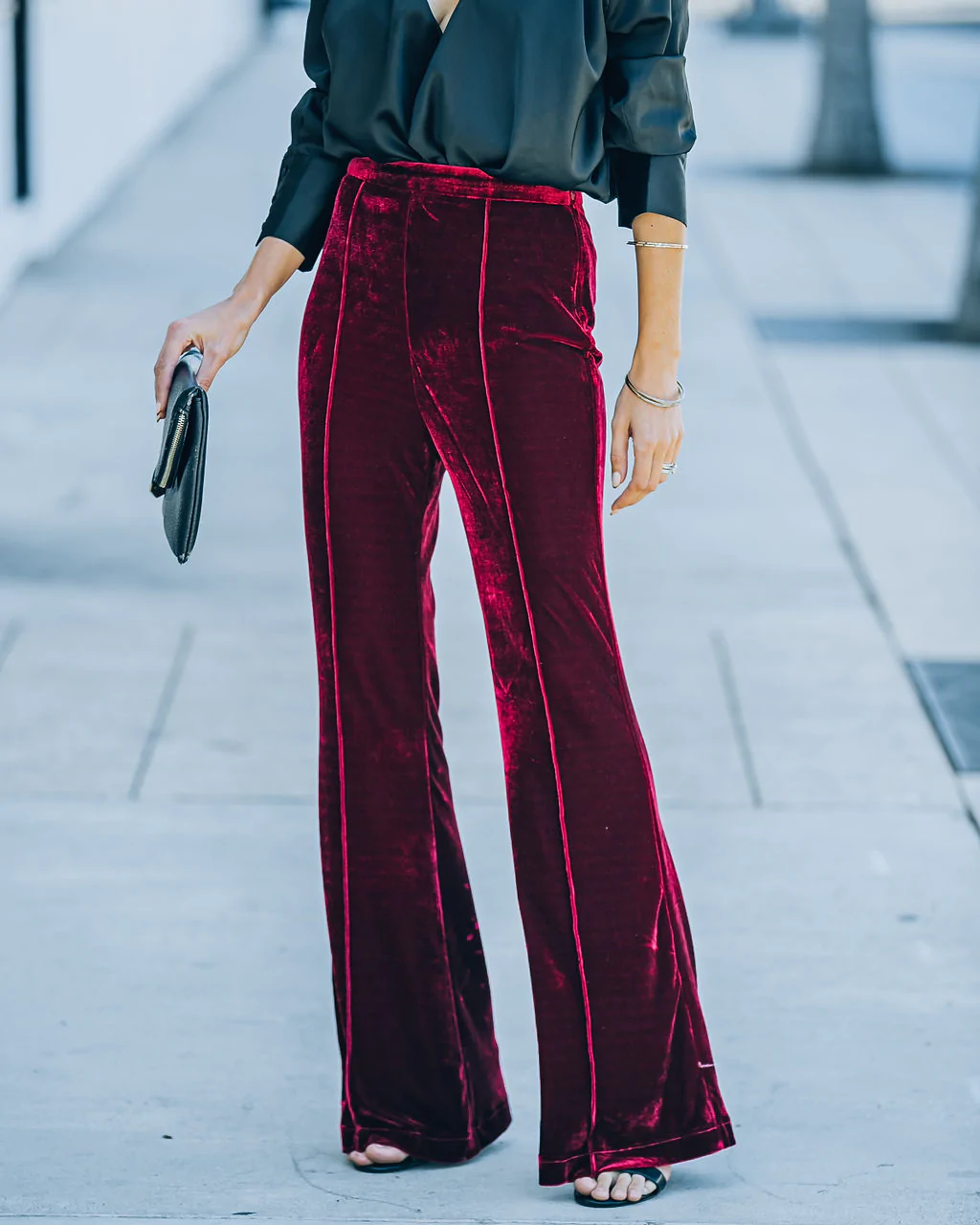 Velvet Slim Fit Pants