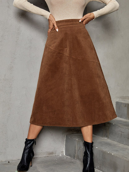 High Waist A-Line Skirt