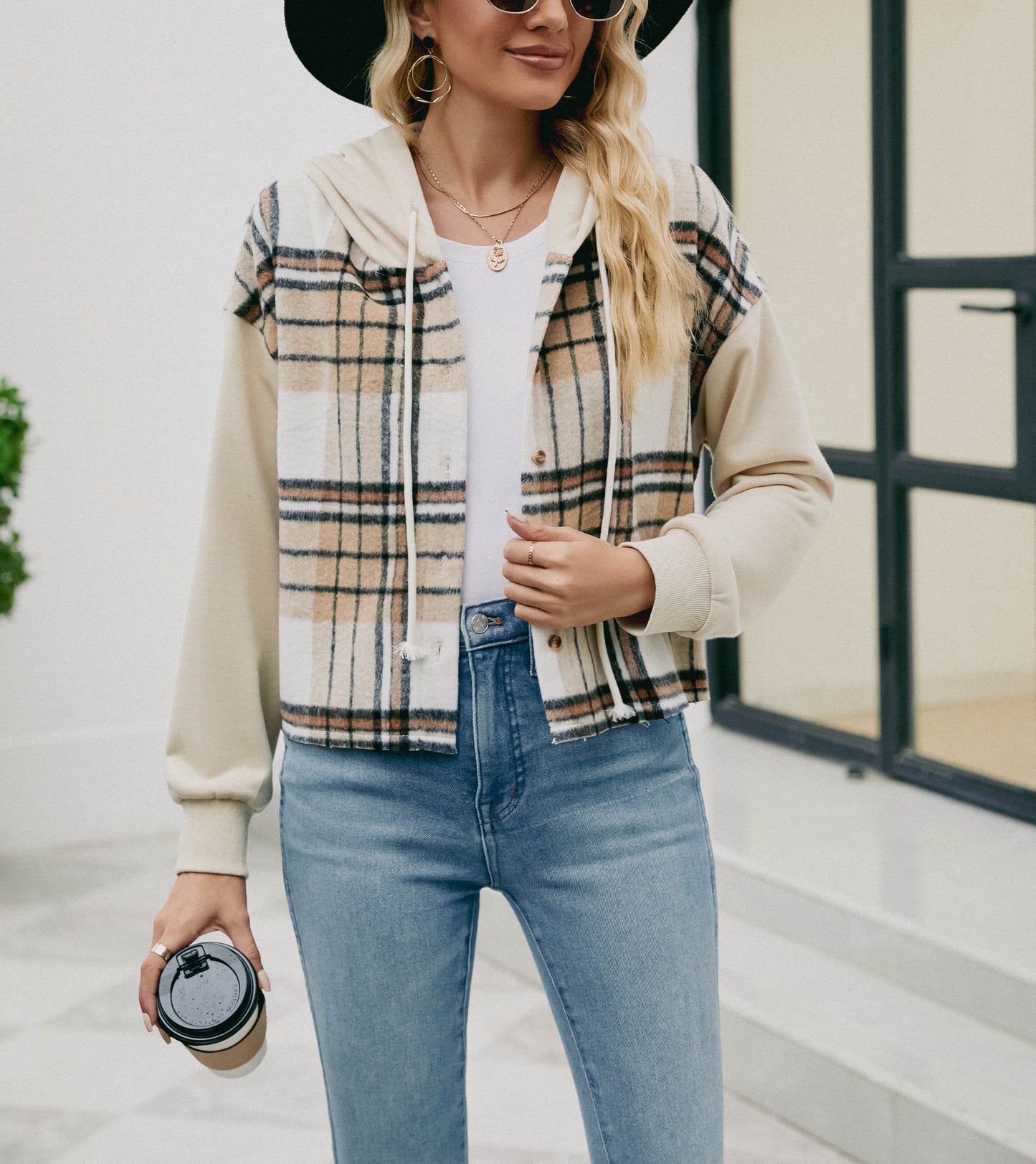 Plaid Hooded Shacket