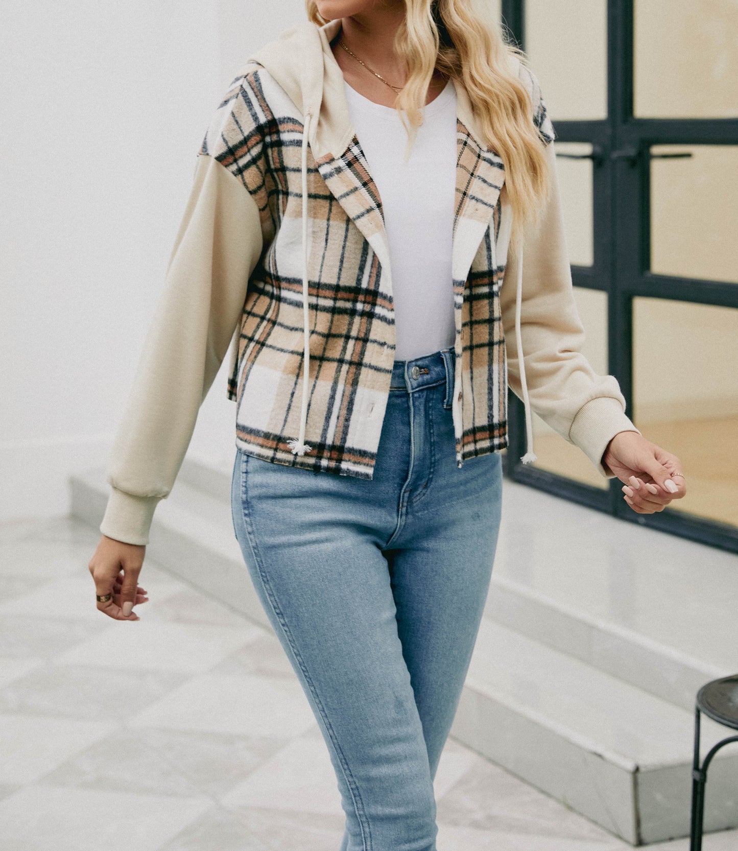 Plaid Hooded Shacket