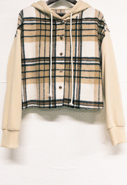 Plaid Hooded Shacket