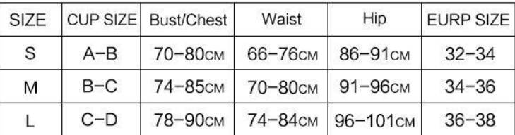 Halter Cutout Swimsuit Size Chart