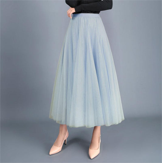 Long Midi Tulle Skirt