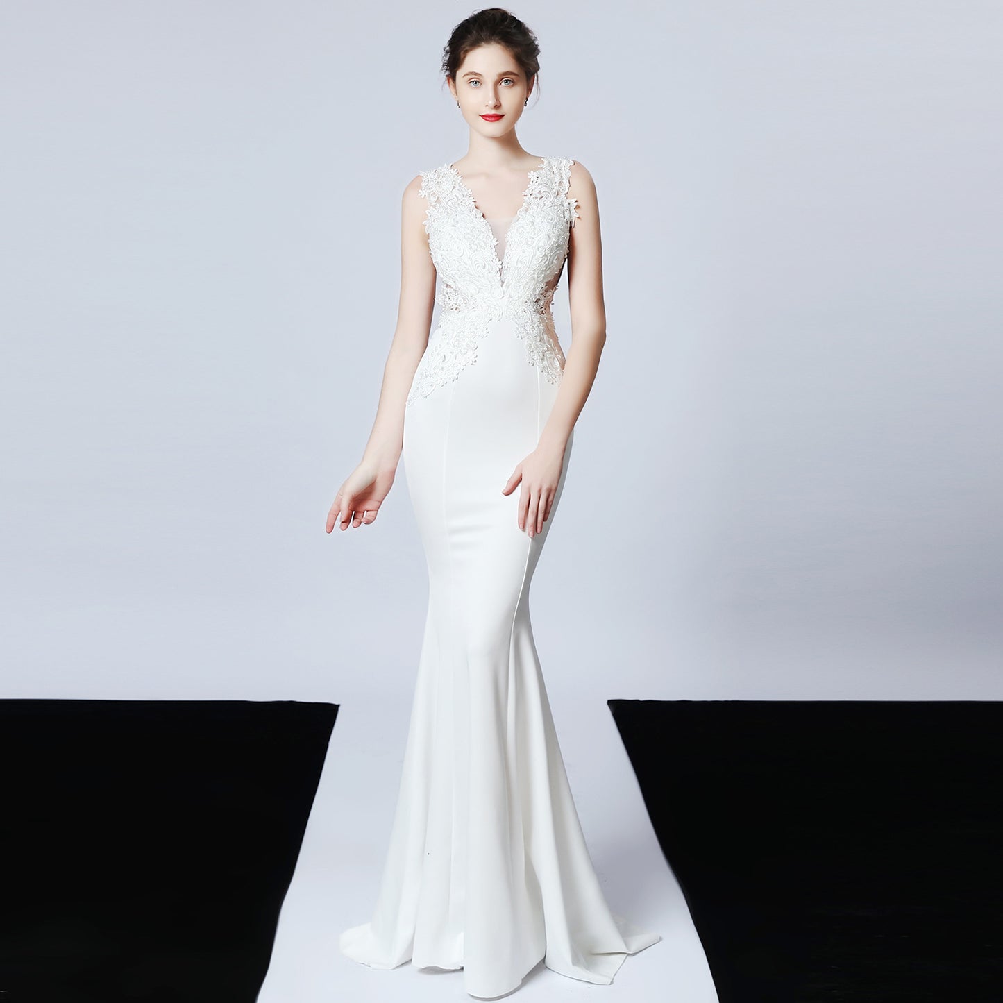 Lace Fishtail Gown