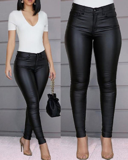 Faux Leather Skinny Pants