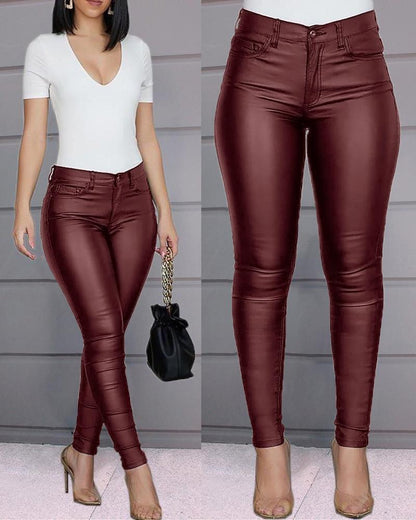 Faux Leather Skinny Pants