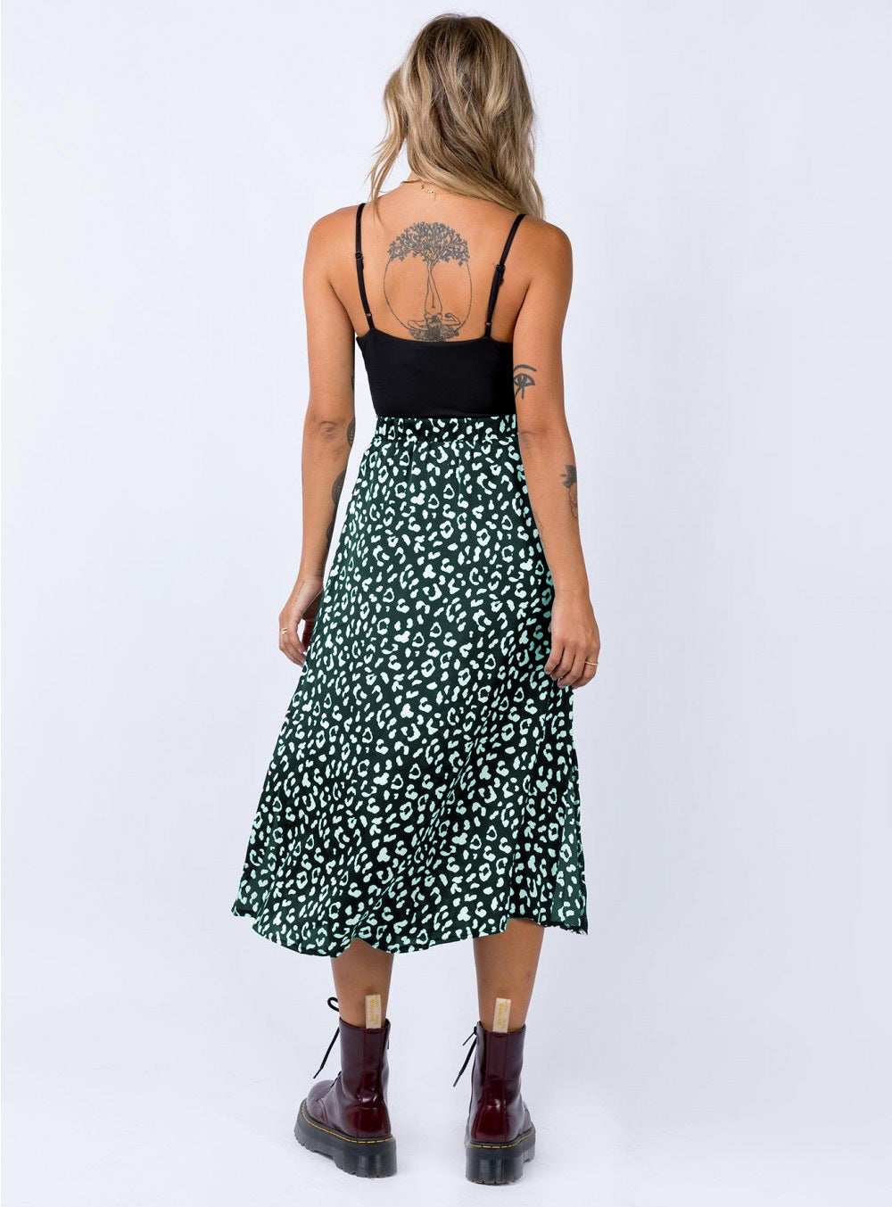 Leopard Print Midi Skirt