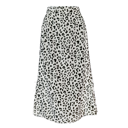 Leopard Print Midi Skirt