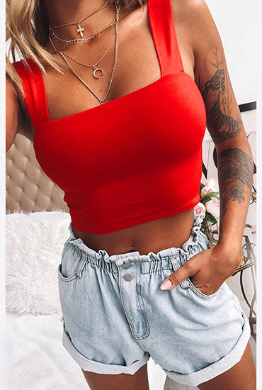 Square Neck Cropped Top