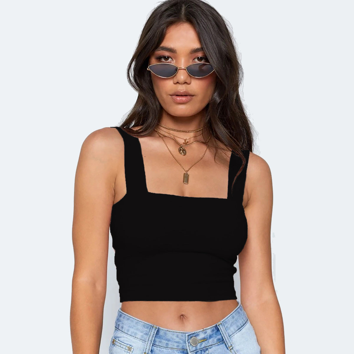 Square Neck Cropped Top