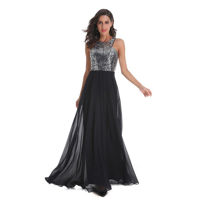 Sequin Chiffon Gown