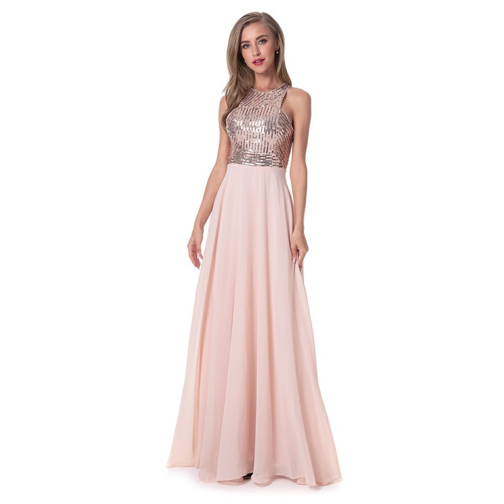 Sequin Chiffon Gown