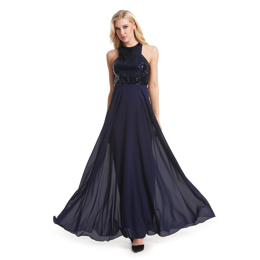 Sequin Chiffon Gown