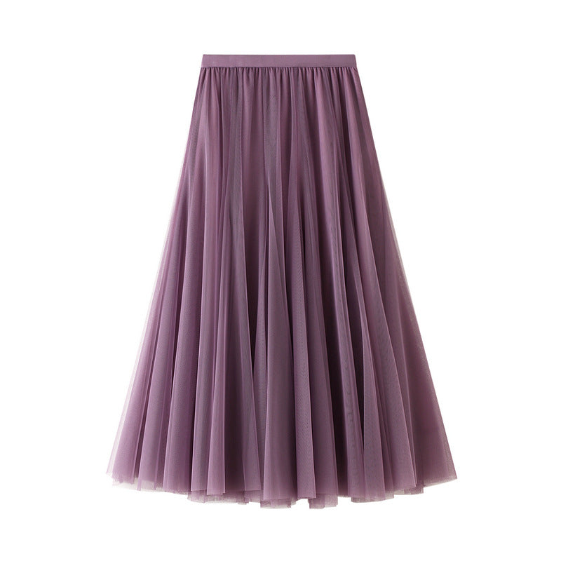 Long Midi Tulle Skirt