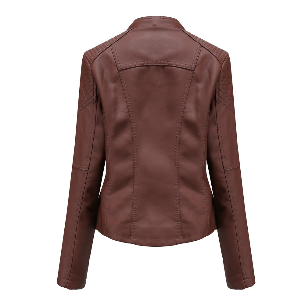 Slim Cut Faux Leather Jacket