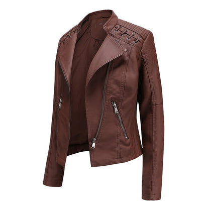 Slim Cut Faux Leather Jacket