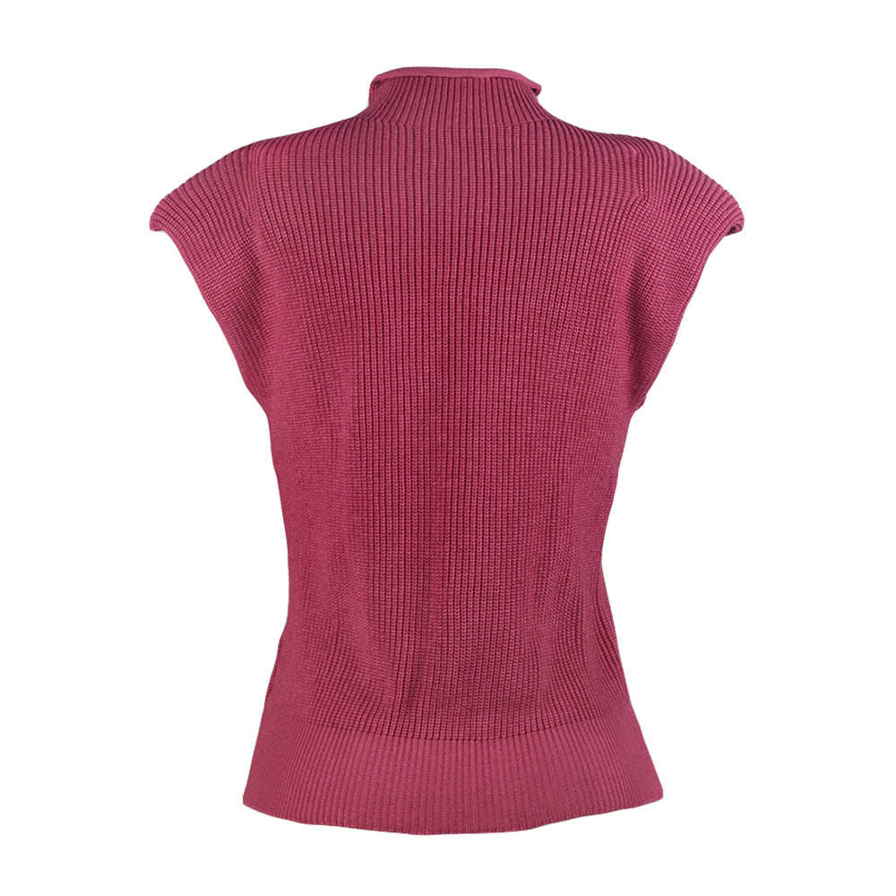 Sleeveless Turtleneck Sweater