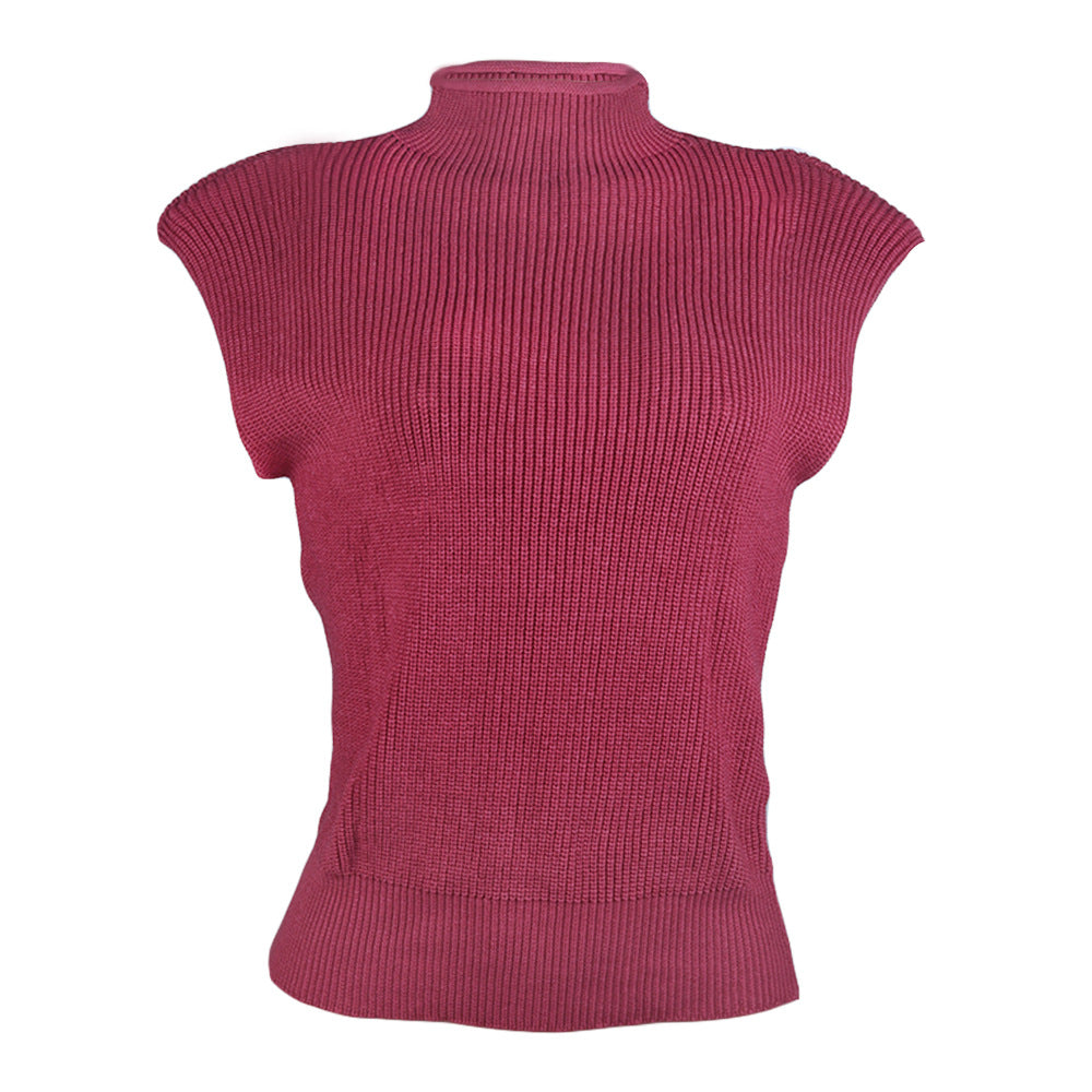 Sleeveless Turtleneck Sweater