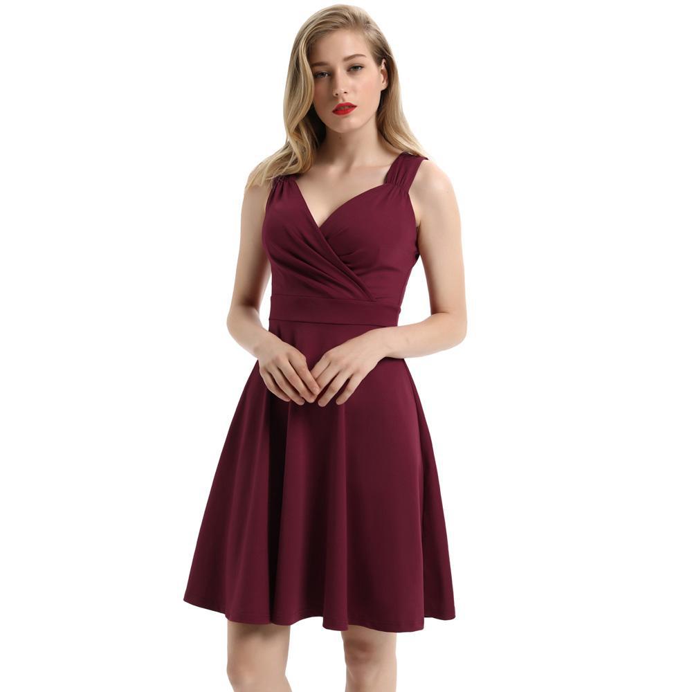 V-Neck Cocktail Dress