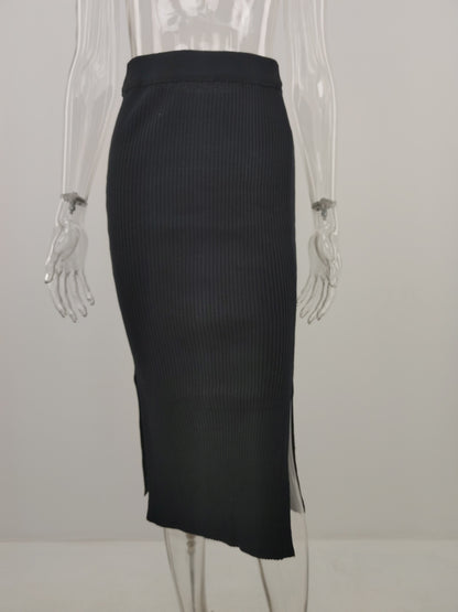 Double Slit Midi Skirt