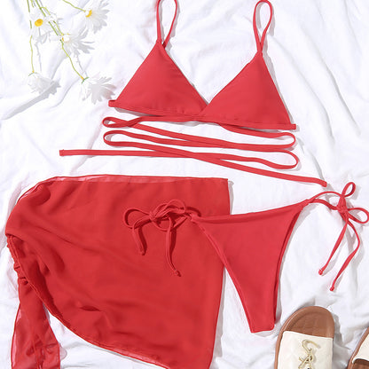 Triangle Three Piece String Bikini