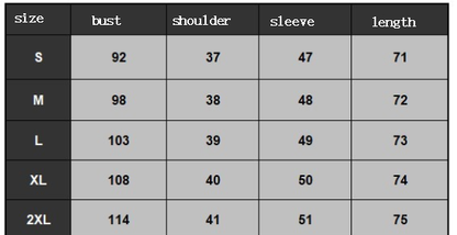 Gathered Sleeve Blazer Size Chart