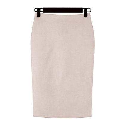 Faux Suede Pencil Skirt