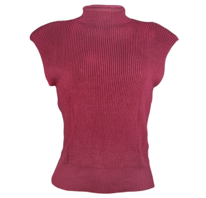 Sleeveless Turtleneck Sweater